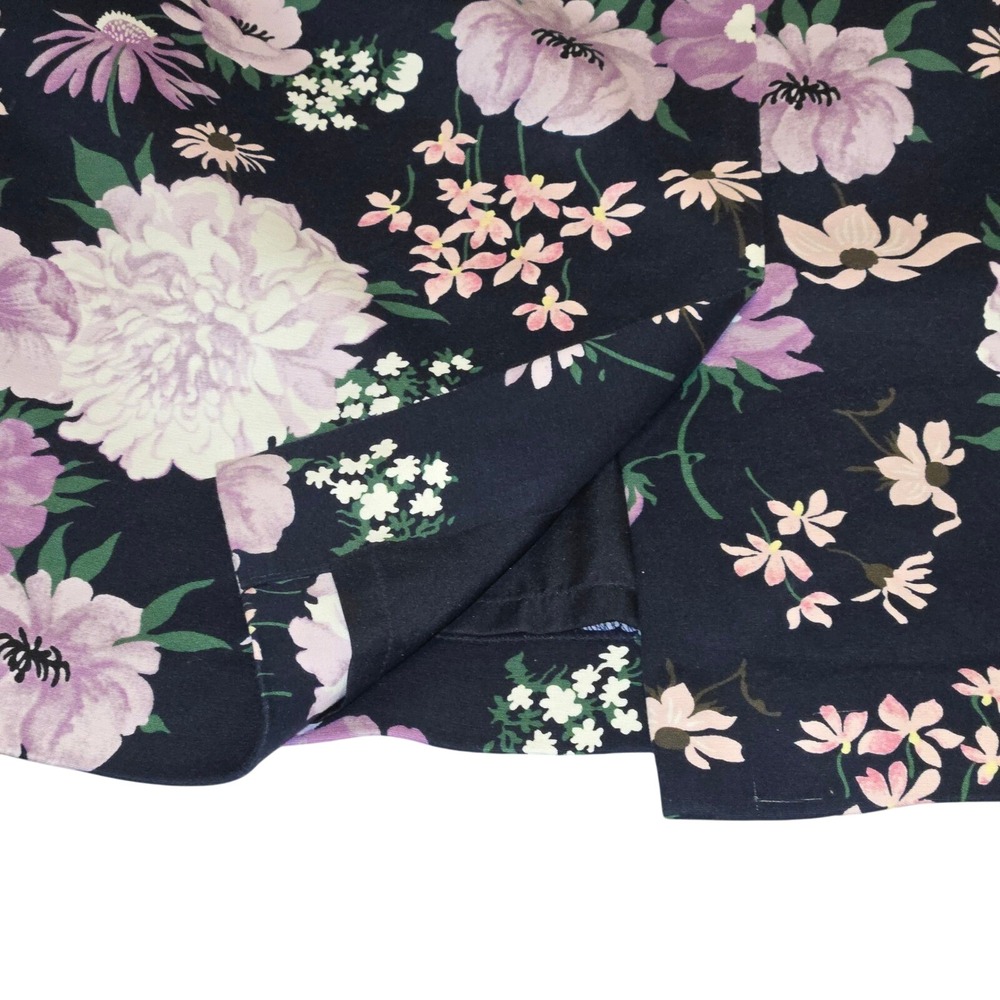 Ann Taylor Factory Floral Print Career‎ Skirt Purple Pink Flowers Size 4 - Picture 3 of 7